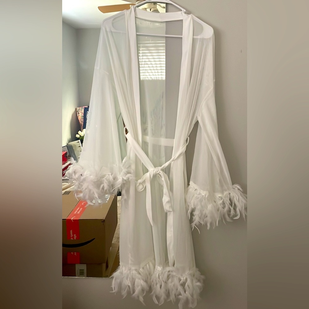 Bridal Feather Robe